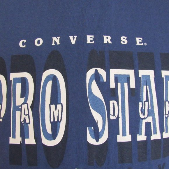 Vintage Converse T-Shirt Sz Large Pro Star Basketball Blue New Old Stock NWT NOS - Picture 5 of 12